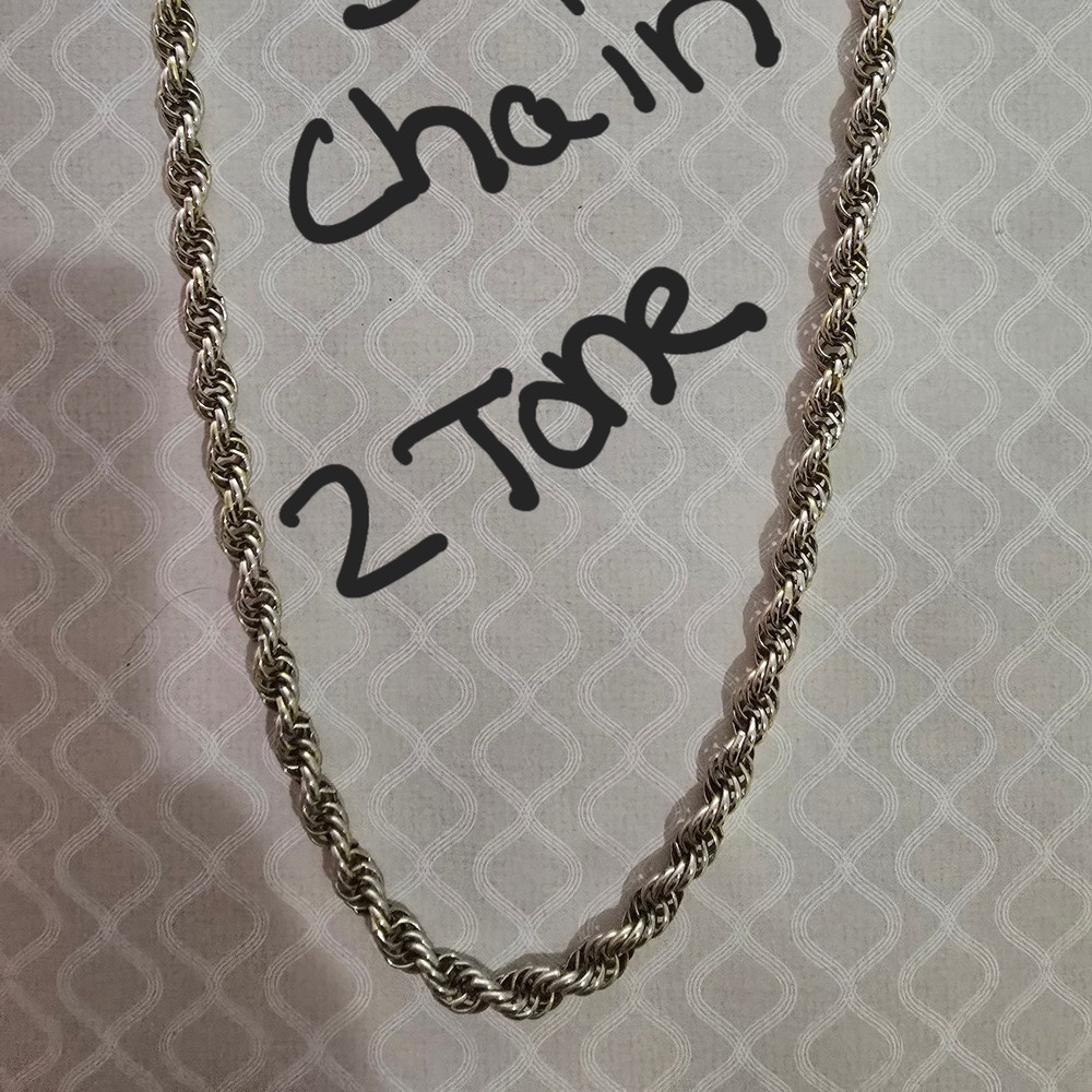 Direction One 2 tone chain 30" Braided very pretty necklace